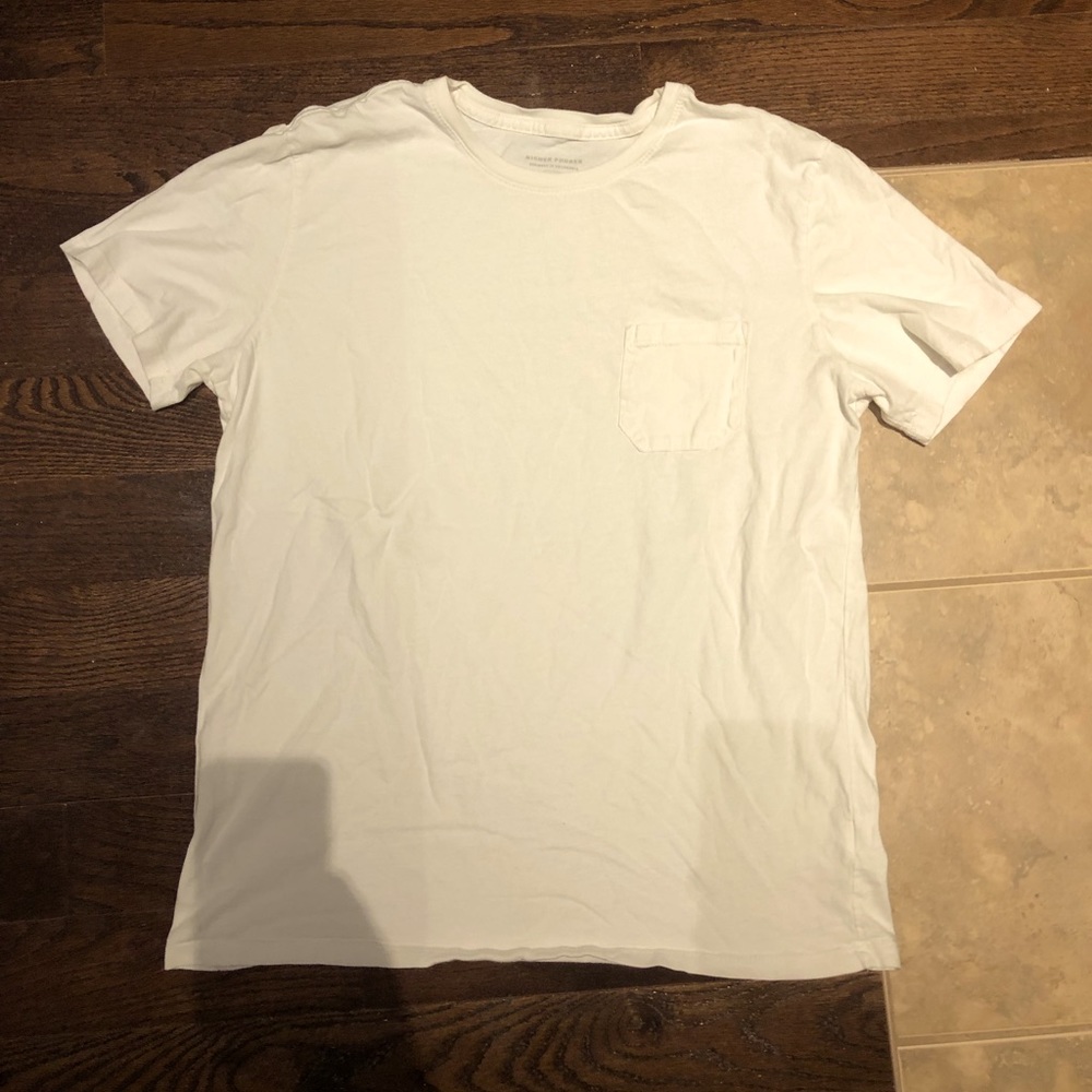 Richer Poorer - white t-shirt w/ pocket